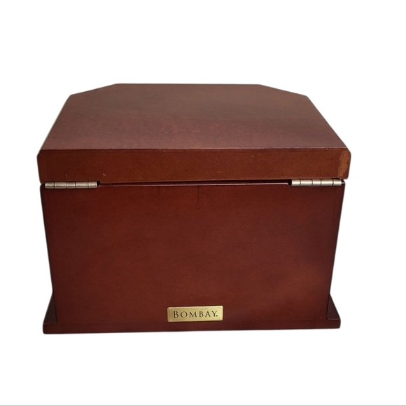 Vintage Bombay Company Mahogany Jewelry Box - Picture 12 of 14